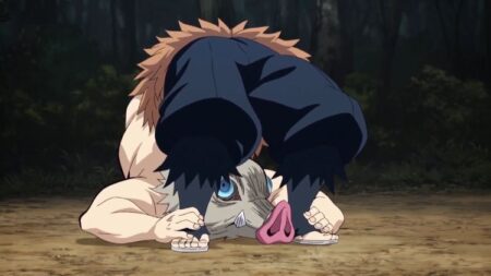 Does Inosuke Die At The End Of Demon Slayer   Inosukes Death In Demon Slayer 450x253 